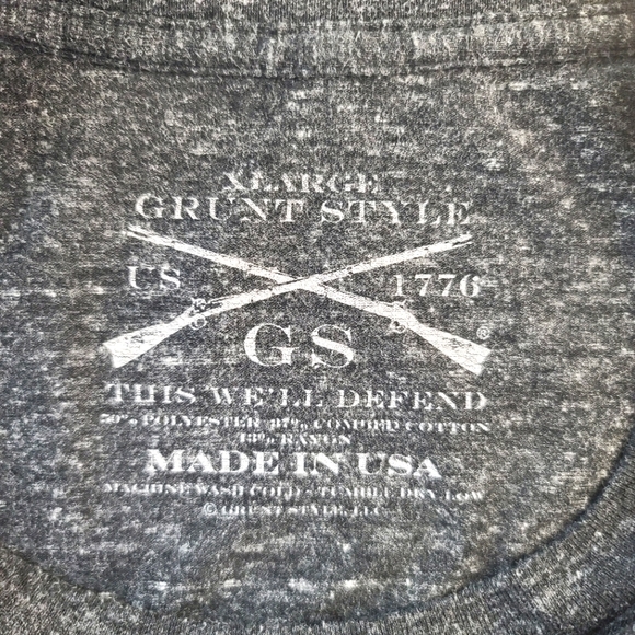 GRUNT STYLE Men's American Forged 1776 Graphic Tee Heathered Gray - Picture 3 of 7